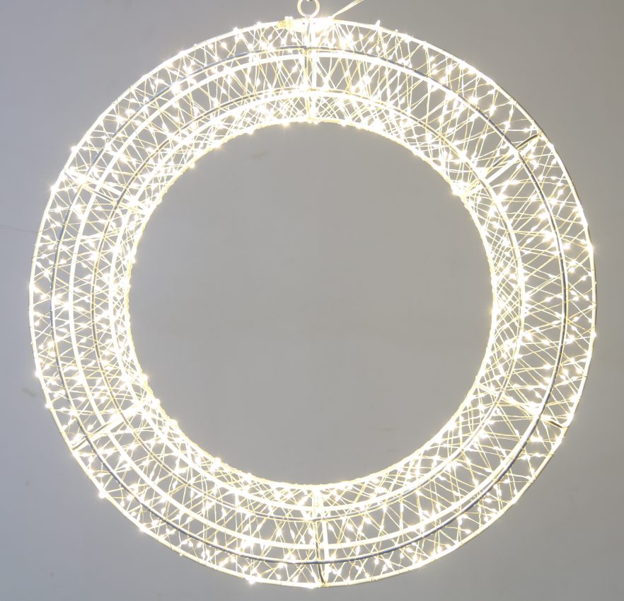 Warm White Wreath Lights LED Wreath Decorative Light for Holiday Home Decor