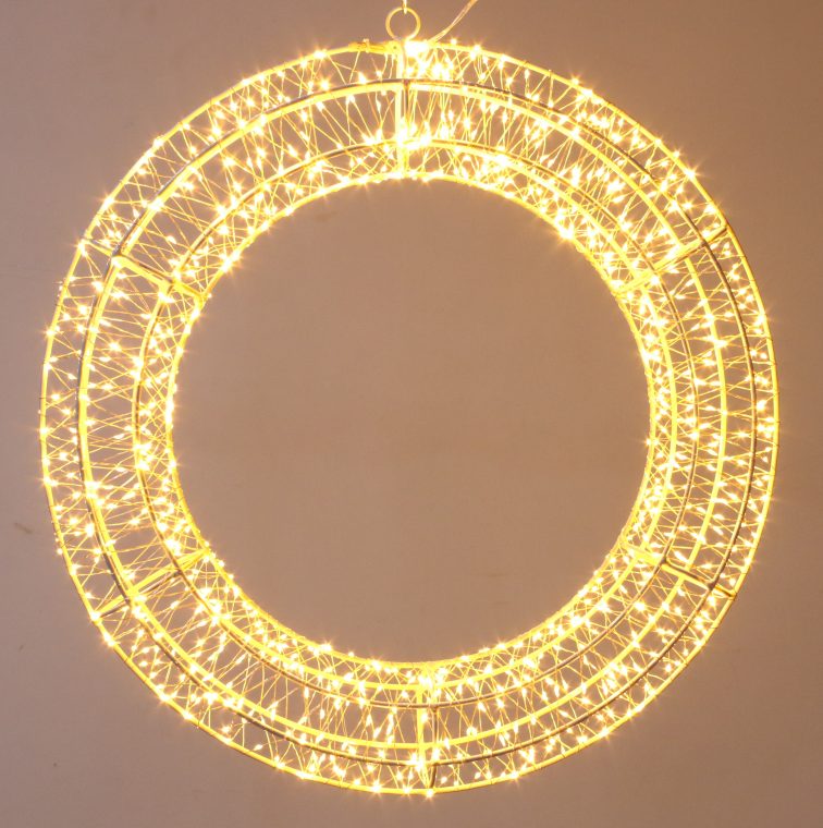 Solar Wreath Lights LED Wreath Decorative Light for Holiday Home Decor
