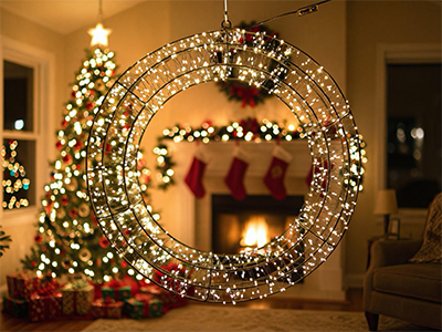 Indoor Wreath Lights LED Wreath Decorative Light for Holiday Home Decor