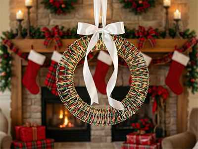 Indoor Wreath Lights - Warm White LED, Energy Saving, Perfect for Holiday Home Decor
