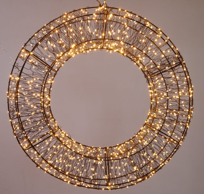 Wreath With Lights LED Wreath Decorative Light for Holiday Home Decor