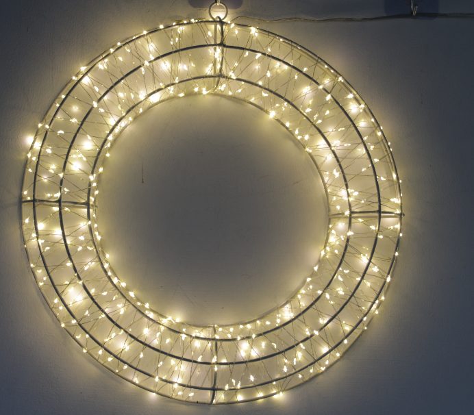 Color Changing Wreath Lights LED Wreath Decorative Light for Holiday Home Decor