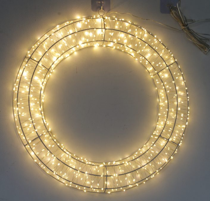 Dimmable Wreath Lights LED Wreath Decorative Light for Holiday Home Decor