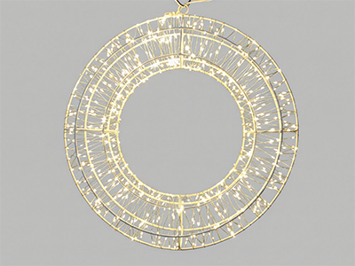 Pre Lit Wreath Lights - Warm White LED, Energy Saving, Perfect for Holiday Home Decor