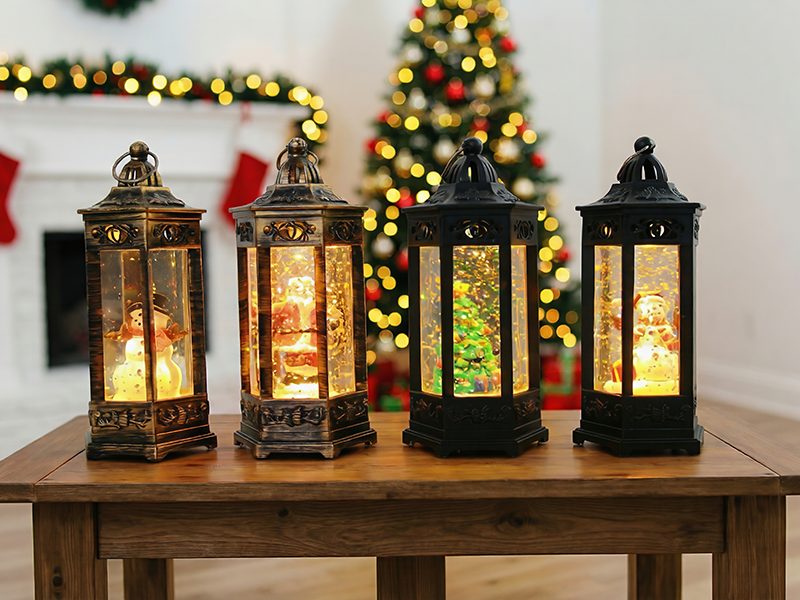 LED Christmas lantern for outdoor yard patio garden warm white battery included waterproof hanging