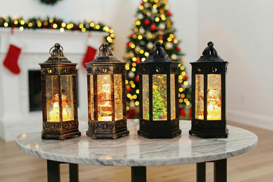 LED Christmas lantern outdoor lantern home decor lantern festive lantern