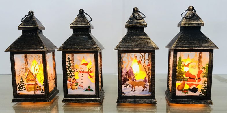 attery powered LED Christmas lantern with timer