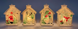 Battery operated LED snow ball with timer