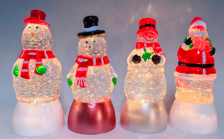 Multicolor RGB changing LED snow ball with remote Snowman