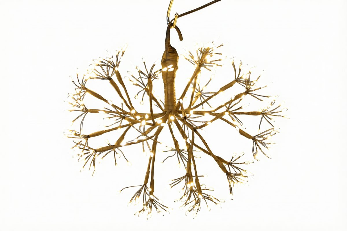 Garden Led Firework Lights - Glass Copper Wire Plastic Material, Battery Operated, Garden Decor Size Spec