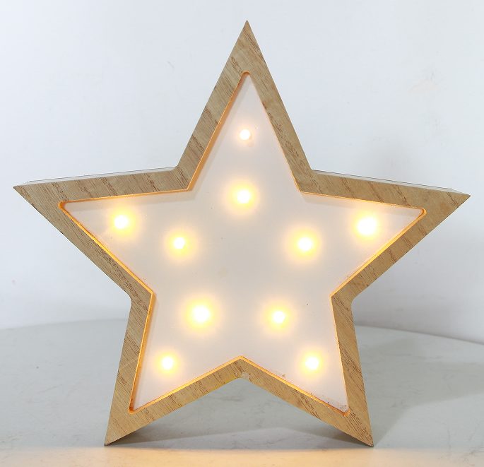 Mdf Marquee Lights Holiday Ornament Shape Lights 6 Pcs/Ctn 32 X 27 X 25Cm