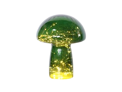 Glass Mushroom Outdoor Lights Features Warm White Led Light Battery Powered Easy To Install Perfect For Home Decoration Holiday Ornament