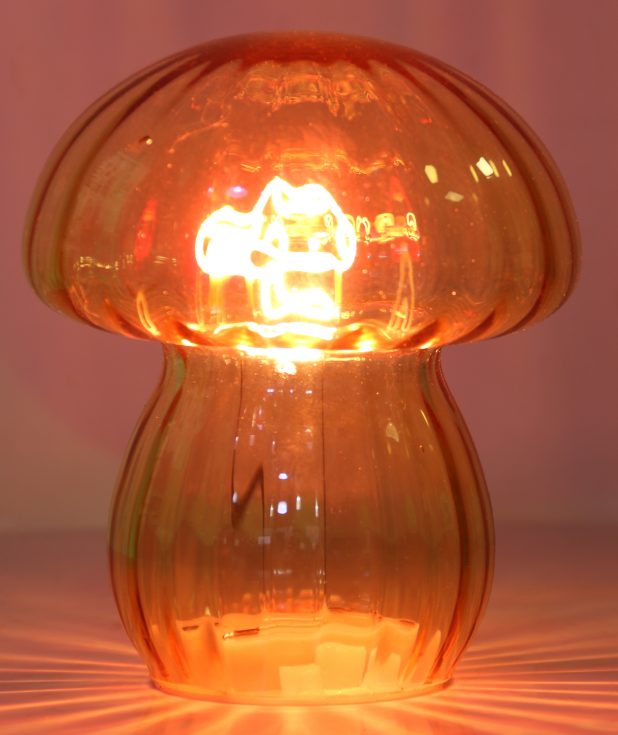Glass Mushroom Easter Decor Lights 12 Pcs/Ctn 48.5 X 32.5 X 36Cm