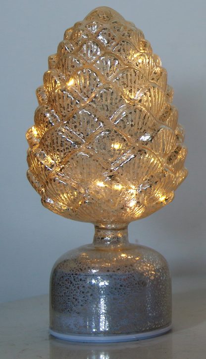 Glass Pinecone Holiday Decorations 8 Pcs/Ctn 62 X 31.5 X 31Cm