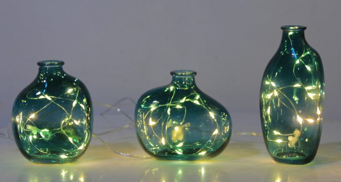Boho Glass Home Decor Wholesale LED Glass Decorative Light for Home Interior Decor