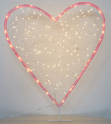 Commercial Valentine'S Day Decoration LED Glass Decorative Light for Valentine's Day Decor