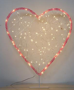 Valentine'S Day Decoration Bulk LED Glass Decorative Light for Valentine's Day Decor