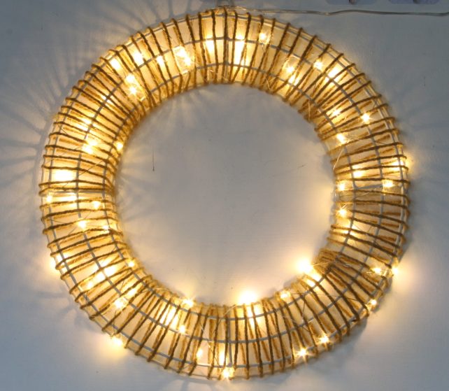 Easy To Install Wreath Lights LED Wreath Decorative Light for Holiday Home Decor