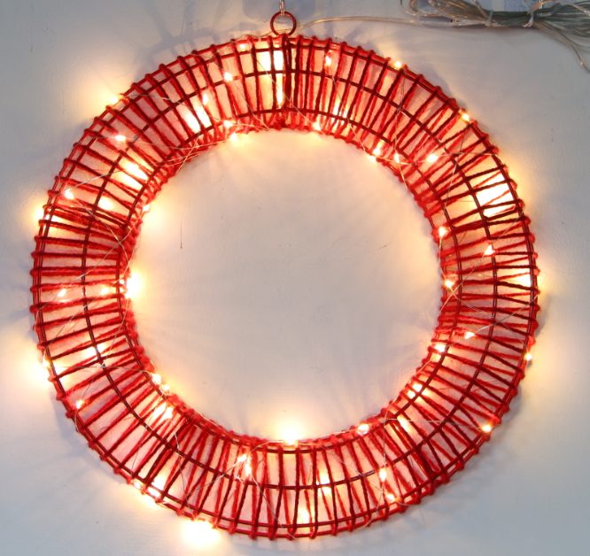 Large Wreath Lights LED Wreath Decorative Light for Holiday Home Decor