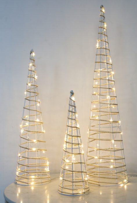 Foldable Christmas Lights LED Glass Decorative Light for Christmas Holiday Decor