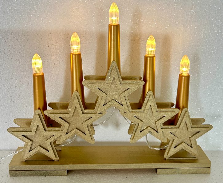 Indoor Wooden Candle Lights LED Candle Decorative Light for Holiday Home Decor